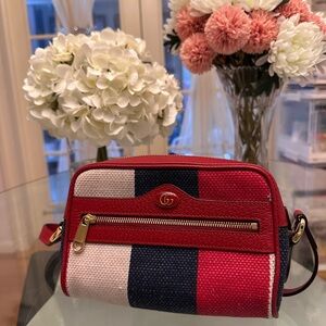 Gucci Red, White, and Blue Crossbody Bag